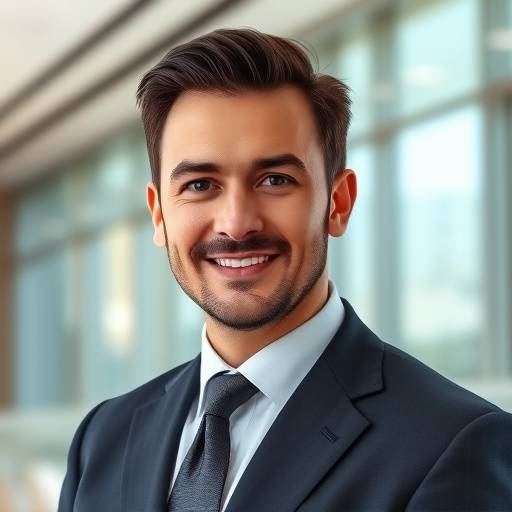 Retrato de um homem de negócios confiante em um ambiente corporativo